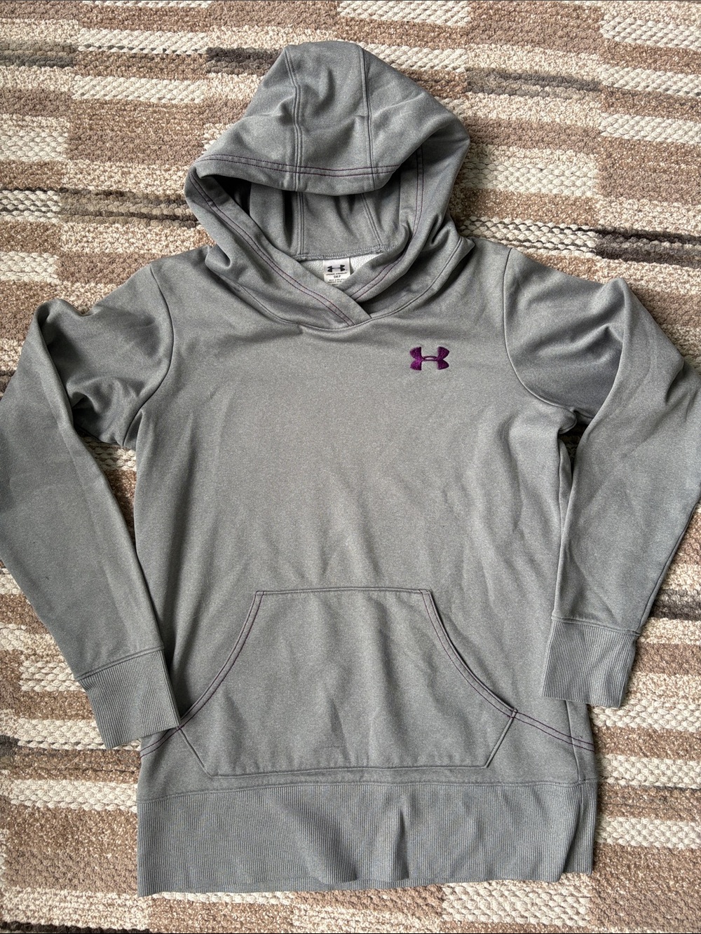 Under Armour Women’s Gray Hoodie with Purple Logo